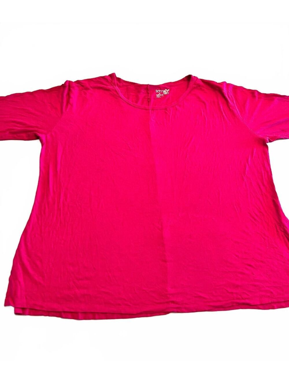 Terra & Sky Women's 3X Pink Short Sleeve T-Shirt